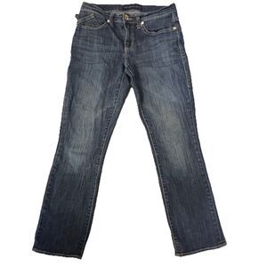 Rock & Republic Sz 6 Denim Bootcut Jeans Women's Blue Wash Embellished Pockets